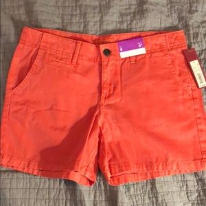 NWT Orange khaki shorts